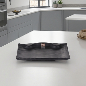 Assiette à sushi rectangulaire, assiette en plastique mélamine avec logo personnalisable - Product Image 2