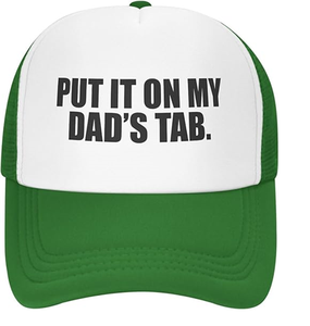 Casquette de camionneur « Put It On My Dad's Tab » unisexe pour adultes, casquette réglable pour hommes et femmes, casquettes de pêche classiques - Product Image 4