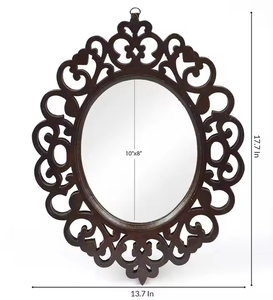 กระจกติดผนังทำจากไม้พร้อมกรอบสีน้ำตาลและของตกแต่งบ้านที่สมบูรณ์แบบโดยอุตสาหกรรม azora ดีไซน์ล่าสุด - Product Image 5