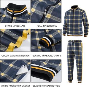 Haute qualité hommes décontracté sport Jogging survêtement à manches longues 2 pièces tenue grande taille Fitness gros survêtement - Product Image 6