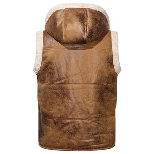 Gilets pour hommes à col montant, épaissis, vêtements de haute qualité, vestes en cuir, vestes chaudes en polaire pour hommes, vestes d'hiver - Product Image 5