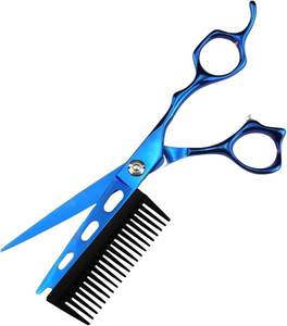 Tijeras de pelo 2 en 1 para salón profesional con peine desmontable, cuchillas afiladas de acero inoxidable para corte de pelo, salones de belleza - Product Image 4