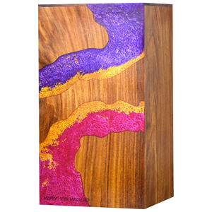 Urnes artisanales de qualité supérieure avec urne en bois incrustée de résine océanique pour cendres humaines-Urnes de crémation pour enterrement ou affichage à la maison- - Product Image 4