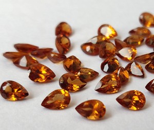 Granate de Hessonita Natural, corte de pera, 4x6mm, tallado, suelto, granate de Hessonita, corte de pera, piedra preciosa suelta facetada, calidad superior - Product Image 1