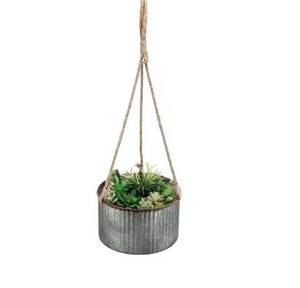 ตะกร้าโลหะชุบสังกะสีแขวนกลางแจ้งกระถางต้นไม้โบราณสำหรับสวนดีไซน์ใหม่ - Product Image 1