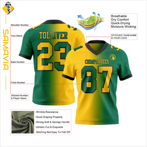 Maillot de football américain Équipe Maillot de football américain Tissu polyester Haut d'uniforme personnalisé Prêt à expédier - Product Image 2