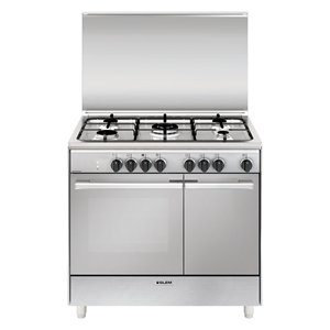 Glem 5 Zone Gas Cooker 90x60x95cm Stainless Steel Electric Oven <b>Range</b> - Product Image 1