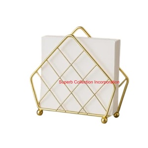 High Quality Brass Napkin <b>Holder</b> With Golden Design For Dining Table Decor Decorative Metal <b>Tissue</b> <b>Holder</b> For Home <b>Kitchen</b> - Product Image 3