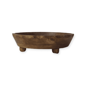 Modern Style Round Mango Wood Bowl with Legs Natural Small Medium <b>Large</b> for Kitchen Accessories Serving Candle Making <b>Lantern</b> - Product Image 2