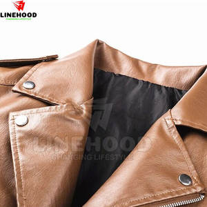 Venta caliente nueva moda hombres Stand Collar chaqueta de cuero transpirable piel de vaca para el invierno - Product Image 4