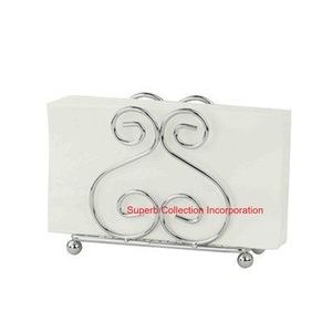 Top Quality Plated Metal Design <b>Napkin</b> <b>Holder</b> For Dining Table Kitchen & Restaurant Use Decorative Tissue Dispenser Stand - Product Image 1