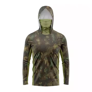 Sudadera de Pesca con Capucha y Protección UV, Impermeable, Ligera, de Manga Larga, con Estampado Digital, para Exteriores, con Cuello Ajustable, Camiseta de Alto Rendimiento UPF 50 Transpirable - Product Image 2