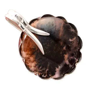 Grosir batu akik Amethyst Natural Sage-Nevada 925 perhiasan liontin perak murni SDP43317 P-1173 perhiasan desainer buatan tangan