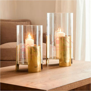 Ensemble de 2 bougeoirs en métal finition argent nickelé, vente chaude - Product Image 5