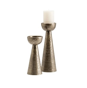 Polished Aluminum Candle Holder for Elegant <b>Settings</b> - Product Image 1