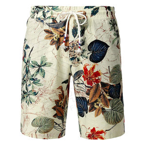 Short de bain pour homme avec imprimé cocotier et cordon de serrage Short de plage personnalisé pour homme, salle de sport d'été - Product Image 1