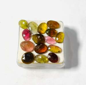 20.42 Carats Rose Cut Tourmaline Pierres Précieuses Style Unique Naturel Multi Tourmaline Pierres À Facettes Lâches Changement De Couleur Optique - Product Image 4