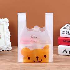 Sac en plastique HDPE personnalisé T-shirt Sac à provisions Sacs de supermarché - Product Image 3