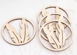 Posavasos de madera cortado con láser personalizado de tendencia para decoración del hogar, el último diseño más vendido de la India, categoría de producto, alfombrillas y almohadillas - Product Image 3