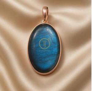 Pendentif en labradorite bleue naturelle, argent sterling 925, fait à la main, pendentif statement, pierre précieuse naturelle, style bohème - Product Image 4