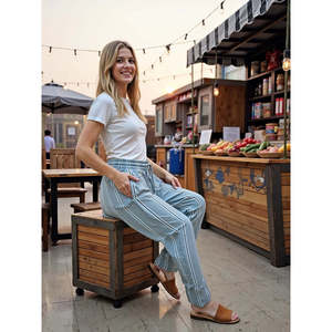 Pantalones de Pijama Evolve para Mujer, Súper Suaves, de Rayón Estampado, Transpirables, Estilo Harem con Bolsillos, Cómodos y Relajados - Product Image 5