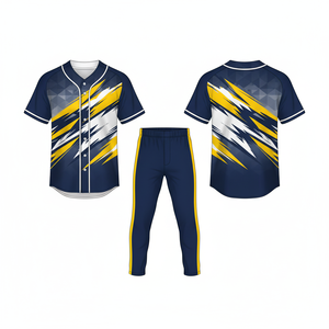 Uniforme de Béisbol Deportivo 2026, Ligero, de Malla Transpirable, de Secado Rápido, con Estampado Digital, Cuello en V, Pantalón, Número y Nombre del Equipo - Product Image 1