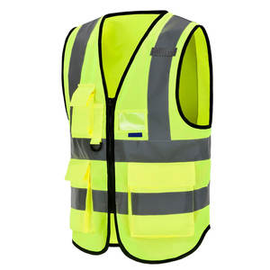 Servicio de OEM Diseño único Chaleco de seguridad de color sólido Cremallera frontal de alta visibilidad Estilo Precio barato Chaleco de seguridad de alta visibilidad - Product Image 6