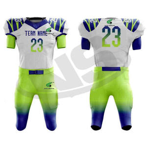 เสื้อเจอร์ซี่อเมริกันฟุตบอลชุดยูนิฟอร์มทีมคุณภาพพรีเมี่ยมพิมพ์ลายถ่ายเทความร้อนแบบกำหนดเองระบายอากาศสั้น - Product Image 1