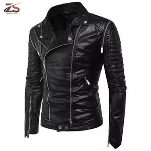 OEM personalizable de los hombres de estilo europeo chaqueta de cuero de gran tamaño de talla grande de invierno chaqueta de motociclista transpirable nuevo Pakistán - Product Image 2