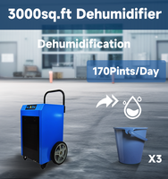 Grand capital 160 pintes purificateur d'air déshumidificateur climatiseur industriel déshumidificateur de qualité commerciale