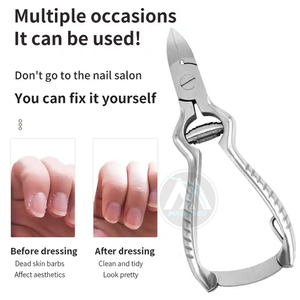 กรรไกรตัดเล็บสแตนเลสสำหรับมืออาชีพคีมตัดหนังที่ตายแล้ว - Product Image 3