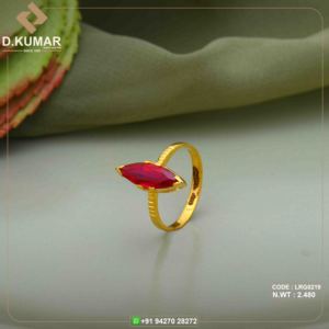 Bague de créateur en zircon or 22 carats personnalisée Bijoux fins de luxe pour femmes et filles Mariage Fiançailles et fête - Product Image 1