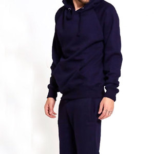 Ensemble de survêtement de sport pour homme en deux pièces sur mesure, coupe classique, à capuche, lourd, en coton et polyester, impression sérigraphique - Product Image 6