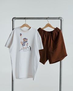 JOYCE เสื้อยืดคอกลมสีขาวสำหรับเด็กผู้หญิงชุดเสื้อผ้าสำหรับเด็ก100% พิมพ์ลายการ์ตูนผ้าคอตตอน - Product Image 3