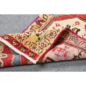 Auténtica Alfombra de lana turca Vintage 17x34ft área grande rectángulo clásico Patchwork diseño rojo azul látex para decoración de habitación de pasillo - Product Image 4