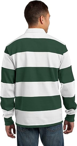Camisa de rugby extragrande de manga larga de LICRA de algodón para hombre, diseño de lona sólida bordada a la moda, logotipo personalizado rápido para camisetas - Product Image 6