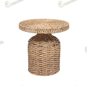 Table d'appoint légère en osier vague créative: table de chevet moderne et élégante table basse ronde pour salon chambre balcon - Product Image 5