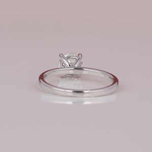 Bague de fiançailles solitaire en or massif 14 carats plaqué or, sertie clos, style classique de luxe, diamant de laboratoire certifié IGI, anniversaire - Product Image 3