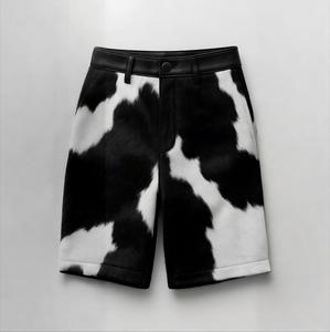 Shorts de Cuero Tejido de Cintura Alta para Mujer, Otoño Invierno 2025, Nuevo, Holgado, Cintura Elástica, Casual, Adelgazante, Color Sólido - Product Image 6