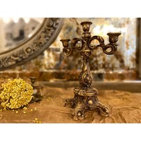 Chandelier en métal à 3 bras, style baroque victorien, fait main, durable, écologique, qualité supérieure personnalisée