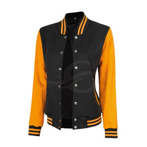 Best Selling Women's Autumn Solid Cotton Knitted Windproof Letterman Jacket Breathable Single Button Closure <b>Unbeatable</b> Price - Product Image 4