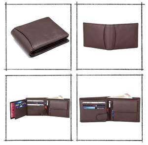 กระเป๋าสตางค์ใบสั้นสำหรับผู้ชายปรับแต่งได้กระเป๋าถือสีดำแบบเปิดปิดมีซับในทำจากไนลอน - Product Image 2