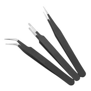 Pinzas de cejas de acero inoxidable, pinzas de pestañas oblicuas portátiles de alta calidad, pinzas profesionales para desplumar - Product Image 5