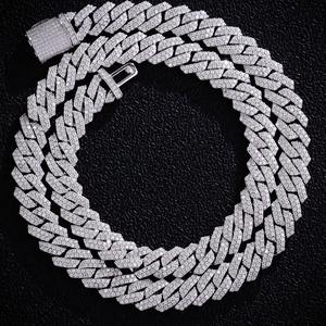 Hip Hop 10mm 12mm Ice Out Vvs1 Mossianite <b>Cuban</b> Link <b>Chains</b> 925 Sterling <b>Silver</b> Men <b>Cuban</b> Necklace Jewelry Men Hip Hop Bracelet - Product Image 5