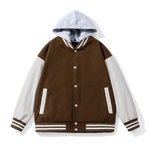 Chaqueta de béisbol lisa de ropa deportiva personalizada de buena calidad/chaqueta universitaria personalizada de temporada de invierno con cuerpo de lana para hombre de alta calidad - Product Image 1