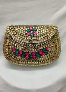 Pochette en mosaïque métallique brillante sur mesure avec fermeture à bouton, imperméable, accessoire de mode haut de gamme - Product Image 5