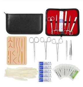 Kit disction siswa medis, dengan kantong jahitan, Kit instrumen bedah pembuatan instrumen operasi tulang belakang