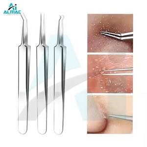 Juego de 11 Piezas de Instrumentos para el Acné de Acero Inoxidable ALMAC, Herramienta de Belleza Reutilizable de Alta Calidad con Pinzas - Product Image 4