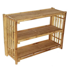 Bibliothèque Etagere en bambou de style industriel Cabinet en MDF pour le rangement à domicile-pour la chambre à coucher, le salon, la maison et le bureau - Product Image 5