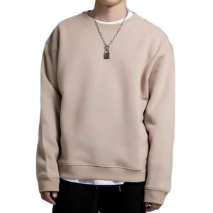 Nouveau sweat-shirt en molleton 100 % coton épais pour homme, style américain haut de gamme, respirant, coupe ample, avec broderie du logo sur le devant - Product Image 2